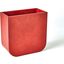 Radius Edge Leather Wastebasket In Deep Red