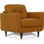 Radwan Camel Leather Accent Chair