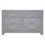 Raina 6 Drawer Dresser In Grey And Silver