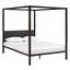 Raina Brown and Gray Queen Canopy Bed Frame