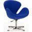 Raspberry Adjustable Swivel Chair in Blue and Polished Chrome
