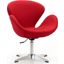 Raspberry Adjustable Swivel Chair in Red and Polished Chrome