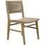 Rattan Wrapped Dining Chair In Matte Cerused Oak