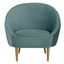 Razia Channel Tufted Tub Chair In Seafoam And Gold