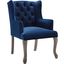 Realm Navy French Vintage Dining Performance Velvet Arm Chair