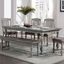 Rectangular Dining Table In Distressed Gray