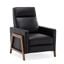 Reed Leather Push Back Recliner In Black