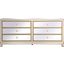 Reflexion 72 Inch Mirrored Six Drawer Chest In Gold