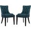 Regent Azure Dining Side Chair Fabric Set of 2 EEI-2743-AZU-SET