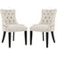 Regent Beige Dining Side Chair Fabric Set of 2 EEI-2743-BEI-SET