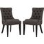 Regent Brown Dining Side Chair Fabric Set of 2