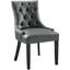 Regent Gray Tufted Vegan Leather Dining Chair