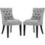 Regent Light Gray Dining Side Chair Fabric Set of 2