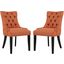 Regent Orange Dining Side Chair Fabric Set of 2