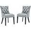 Regent Tufted Performance Velvet Dining Side Chairs - Set of 2 EEI-3780-LGR