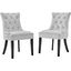 Regent Tufted Performance Velvet Dining Side Chairs - Set of 2 EEI-3780-WHI