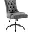 Regent Tufted Vegan Leather Office Chair EEI-4573-BLK-GRY
