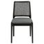 Reinhardt Rattan Dining Chair Set of 2 in Black and Grey