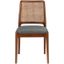 Reinhardt Rattan Dining Chair in Brown and Grey