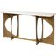 Reinhold Iv White Marble Top Gold Metal Base Console Table