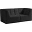 Relax Black Velvet Modular Sofa 650Black-S68
