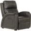 Reliever Leather Power Lay Flat Recliner with Power Adjustable Headrest In Gunmetal
