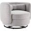 Relish Fabric Upholstered Upholstered Fabric Swivel Chair In Black Light Gray
