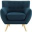 Remark Azure Upholstered Fabric Arm Chair