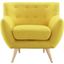 Remark Sunny Upholstered Fabric Arm Chair