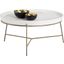 Remy Coffee Table - Antique Brass - Ivory