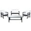 Reslor 4 Pc Living Set in Black and White