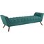 Response Teal Upholstered Fabric Bench