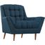 Response Upholstered Fabric Armchair In Azure