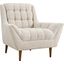 Response Upholstered Fabric Armchair In Beige