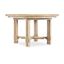 Retreat Pole Rattan Round Dining Table with 1-20 Inch Leaf