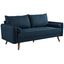 Revive Azure Upholstered Fabric Sofa