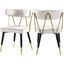 Rheingold Velvet Dining Chair Set of 2 In Cream