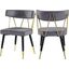 Rheingold Velvet Dining Chair Set of 2 In Grey