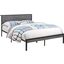 Ricky Queen Platform Bed In Grey and Black