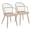Riley Arm Chair Set of 2 In White Wash