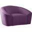 Riley Velvet Chair In Purple