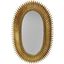 Rita Gold Leaf Oval Starburst Mirror