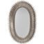 Rita Silver Leaf Oval Starburst Mirror
