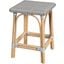 Riviera Square 24 Inch H Rattan Counter Stool In Gray and White