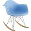 Rocker Blue Plastic Lounge Chair EEI-147-BLU