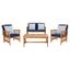 Rocklin 4 Pc Outdoor Set in Navy and Blue