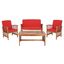 Rocklin 4 Pc Outdoor Set in Red