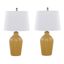 Rockwell 23.25 Inch Ceramic Table Lamp Set of 2 In Yellow