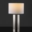 Rollins Square Metal Table Lamp In Nickel And White