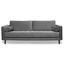 Roma Velvet Fabric Sofa In Gray